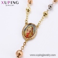 44263 joyas de moda xuping, unisex rosario cristiano cruz colgante collar